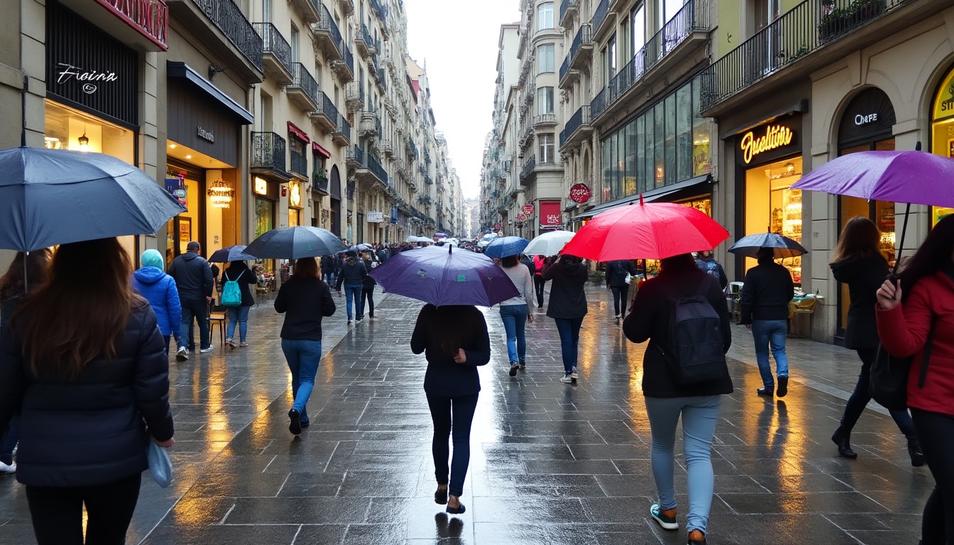 discover the latest weather updates on rain and precipitation in barcelona. stay informed about forecasts, rainfall intensity, and tips for enjoying the city despite the showers.
